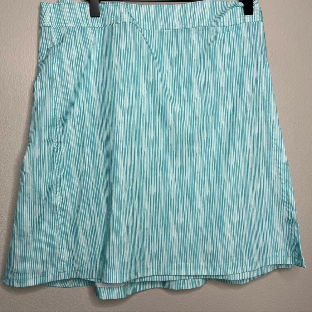 RipSkirt Hawaii Women Skirt‎ Medium Teal White Stripe Adjustable Wrap